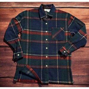 Vintage Cindy Bai flannel plaid long sleeve Shirt 90s Small  button up cowboy